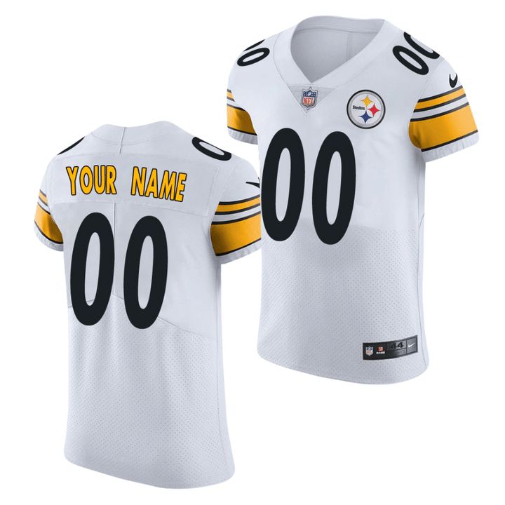 Men Pittsburgh Steelers Nike White Vapor Untouchable Custom Elite NFL Jersey->customized nfl jersey->Custom Jersey